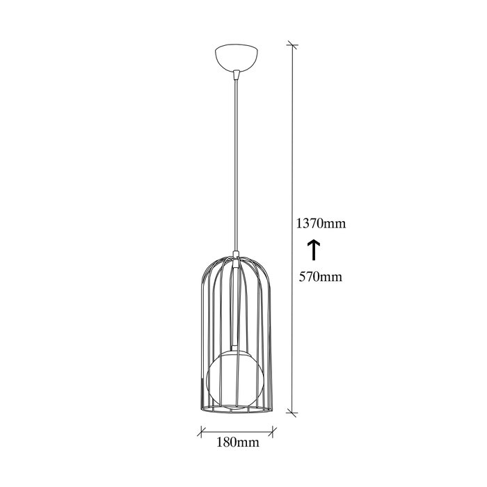 Opviq Tweety - 2915 Lámpara de Araña Vintage con Altura Ajustable